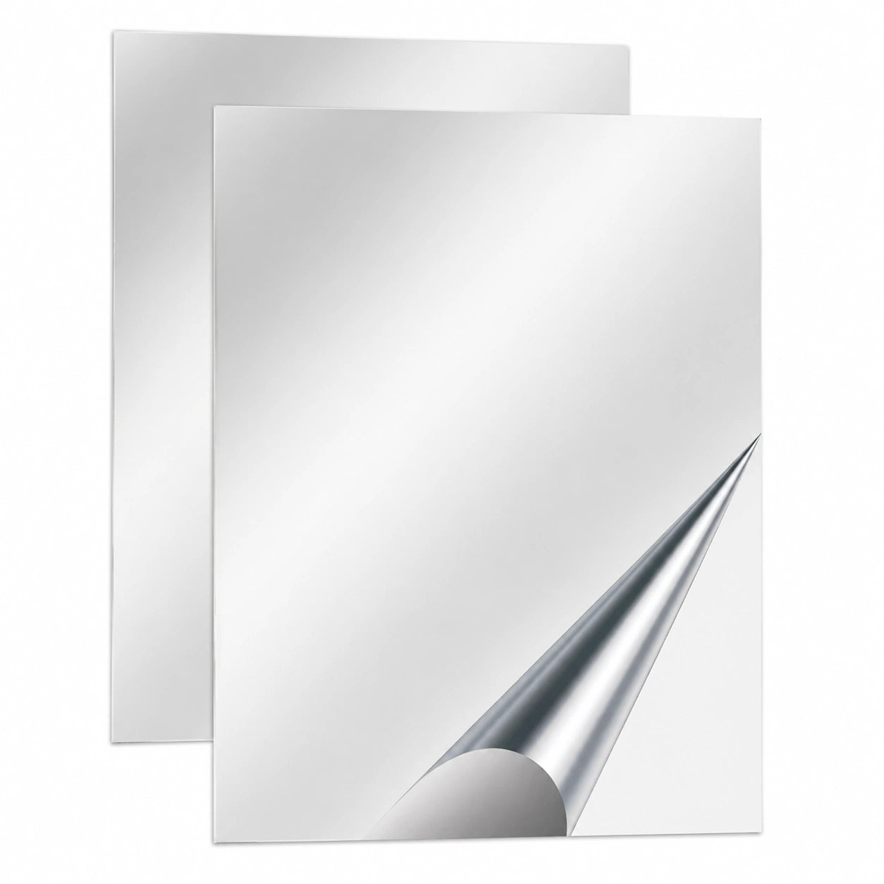 Juego de 2 Espejos Flexibles Adhesivos 40x70 cm para Decoración del Hogar
