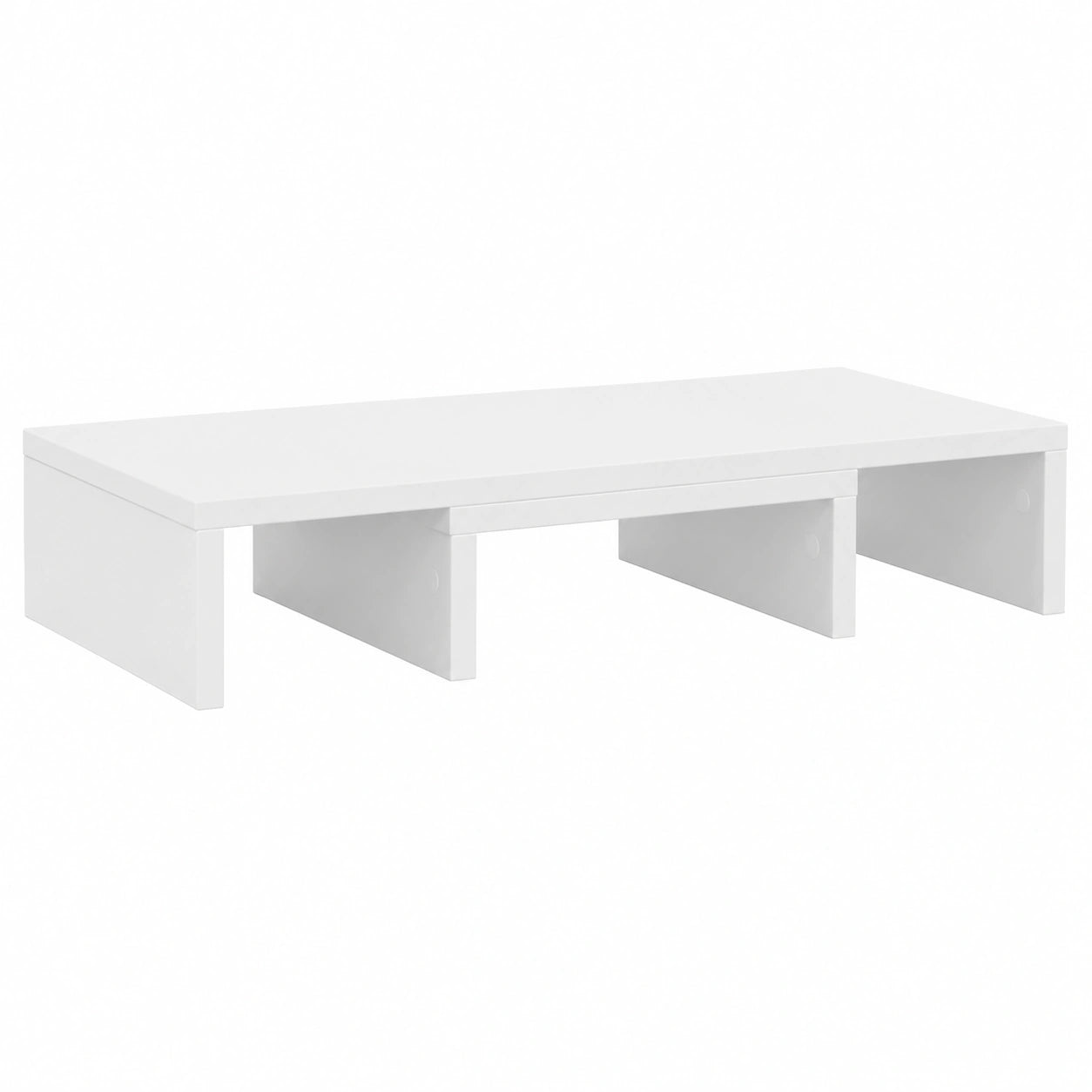 Estante Ajustable para Monitor de Madera Blanca 60x24x10,5 cm