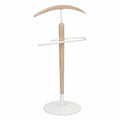 Aparador de Metal y Madera Blanco y Natural 45x34x108 cm