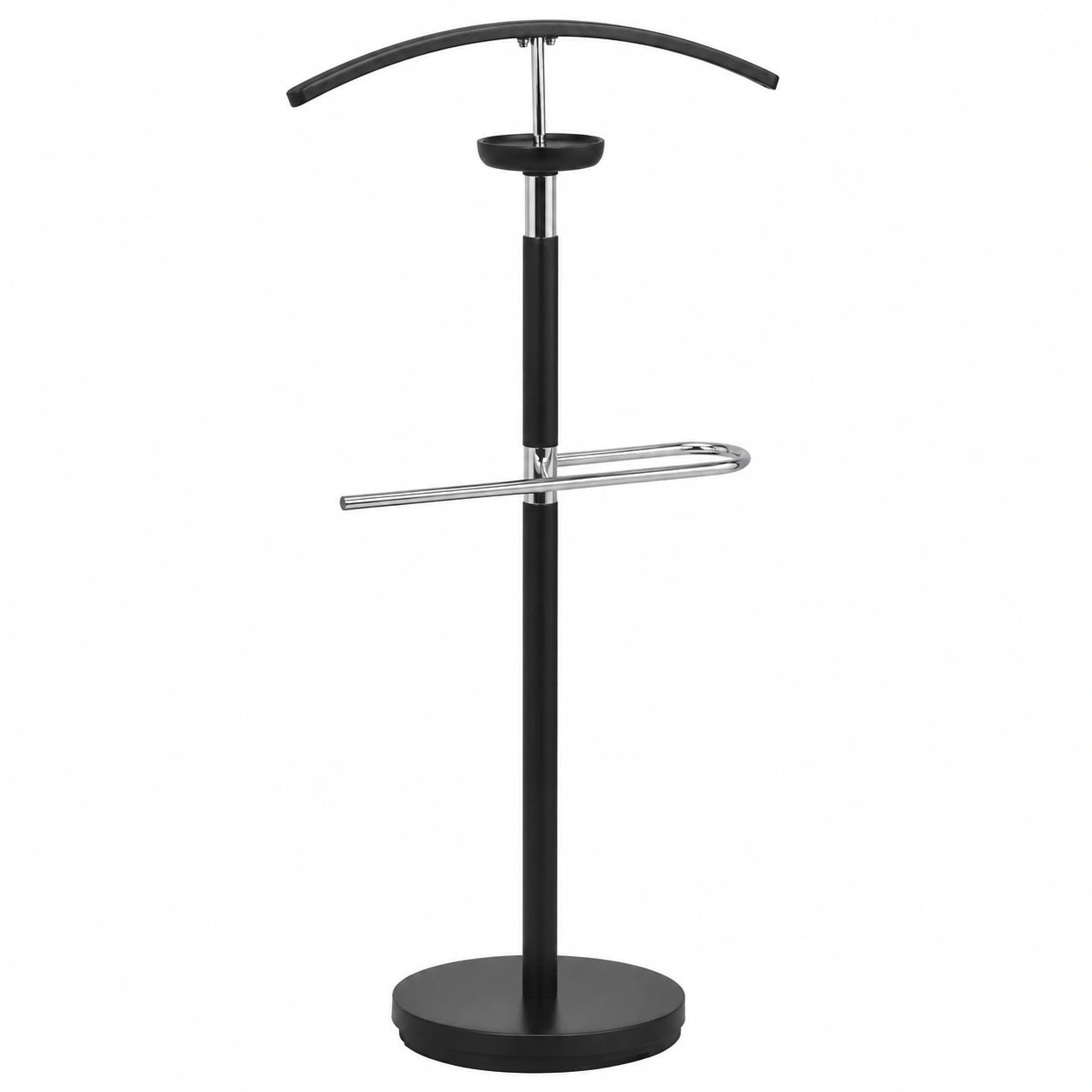 Cómoda de Metal y Madera Negro/Cromo 40x30x115 cm