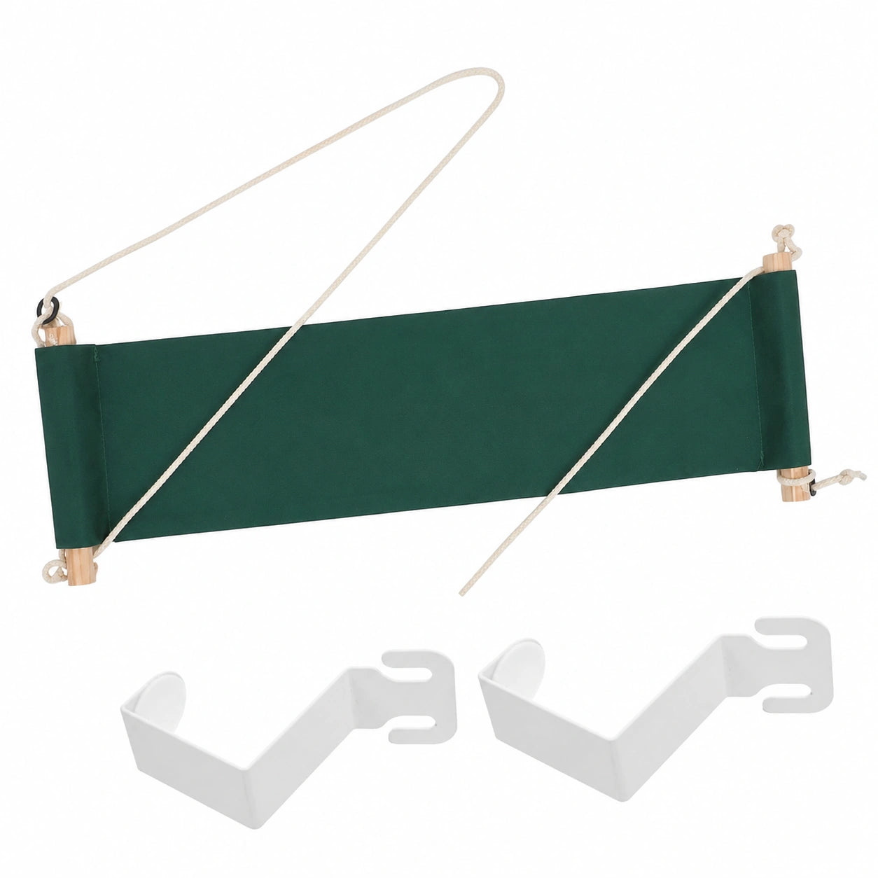 Reposapiés Ergonómico Ajustable DOITOOL para Oficina, Portátil y Ligero, con Ganchos, Verde Oscuro